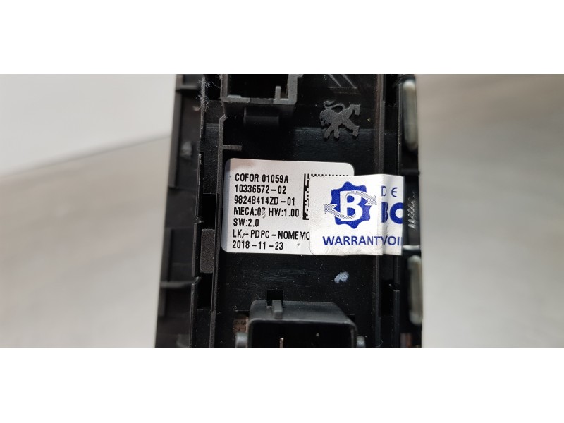 Recambio de mando elevalunas delantero izquierdo para peugeot 3008 active referencia OEM IAM 98248414ZD   Recambio de mando elevalunas delantero izquierdo para peugeot 3008 active referencia OEM IAM 98248414ZD