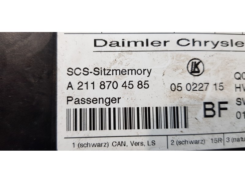 Recambio de centralita asientos para mercedes clase cls (w219) 320 cdi (219.322) referencia OEM IAM A2118704585   Recambio de centralita asientos para mercedes clase cls (w219) 320 cdi (219.322) referencia OEM IAM A2118704585