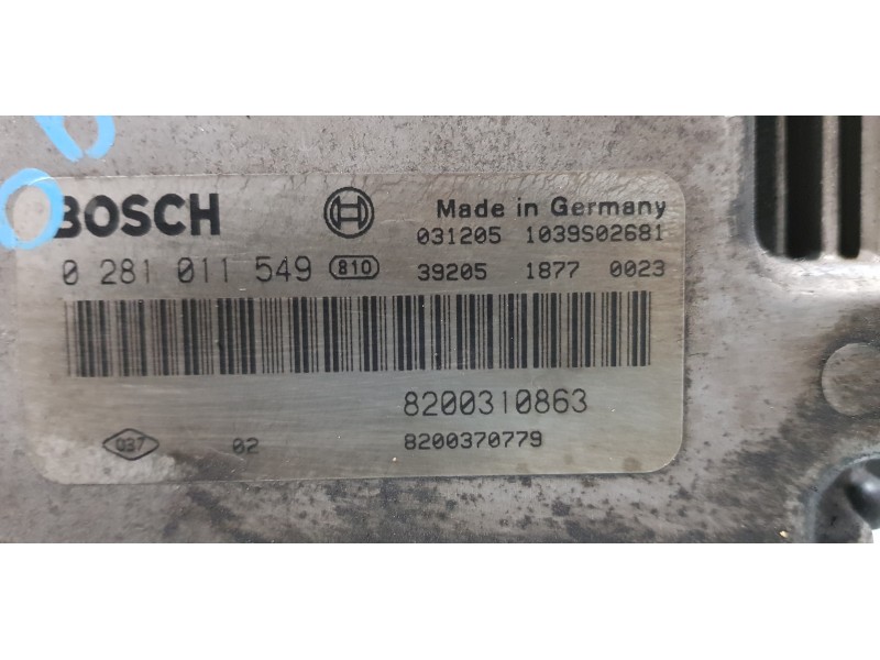 Recambio de centralita motor uce para renault scenic ii grand exception referencia OEM IAM 8200310863  