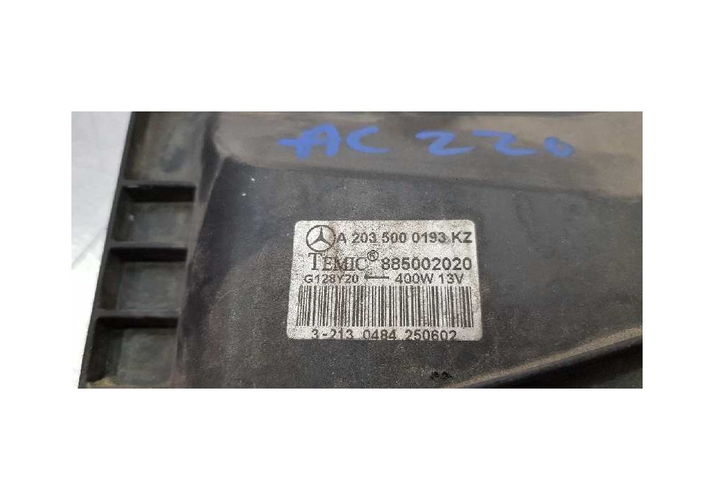 Recambio de electroventilador para mercedes clase c (w203) berlina 200 compressor (203.042) referencia OEM IAM A2035000193  