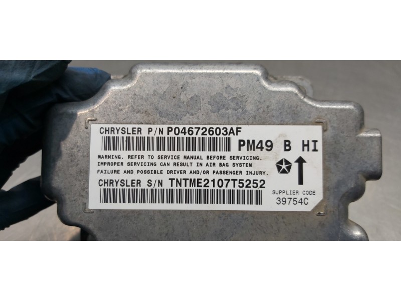 Recambio de centralita airbag para dodge caliber s referencia OEM IAM 04672603AF P04672603AF  Recambio de centralita airbag para dodge caliber s referencia OEM IAM 04672603AF P04672603AF