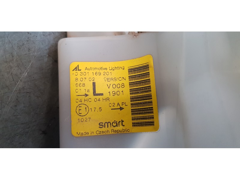 Recambio de faro izquierdo para smart coupe pure referencia OEM IAM 0301169201  