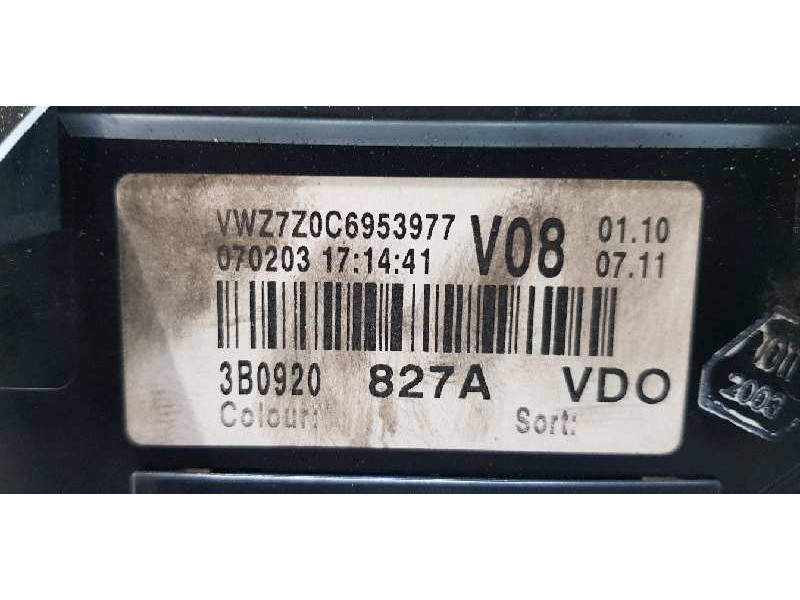 Recambio de cuadro instrumentos para volkswagen passat berlina (3b3) comfortline referencia OEM IAM 3B0920827A  