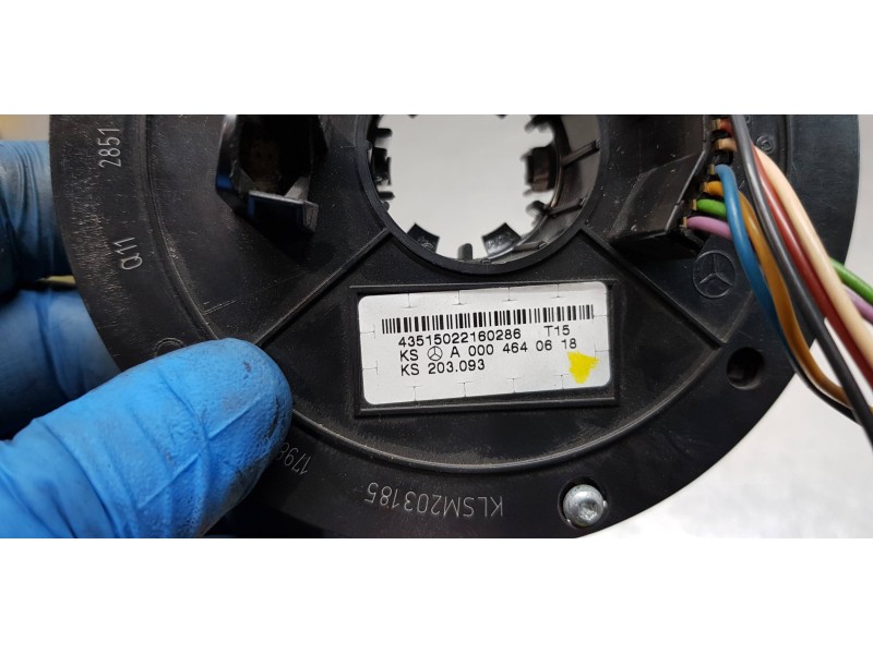 Recambio de anillo airbag para mercedes clase c (w203) berlina 180 compressor (203.046) referencia OEM IAM A0004640618  