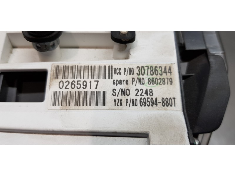 Recambio de cuadro instrumentos para volvo c30 1.6 d kinetic referencia OEM IAM 30786344  