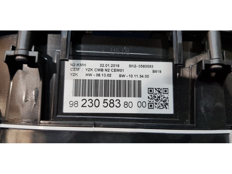 Recambio de cuadro instrumentos para citroen c3 feel referencia OEM IAM 9823058380   Recambio de cuadro instrumentos para citroen c3 feel referencia OEM IAM 9823058380