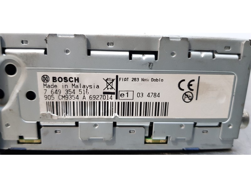 Recambio de sistema audio / radio cd para fiat doblo ii cargo (263) furgón base maxi referencia OEM IAM 7355124860  
