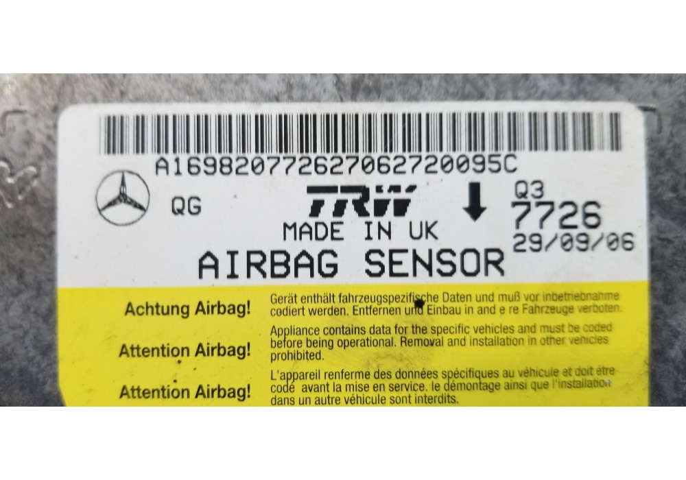 Recambio de centralita airbag para mercedes clase b (w245) 180 cdi (245.207) referencia OEM IAM A1698207726 A1698207726 