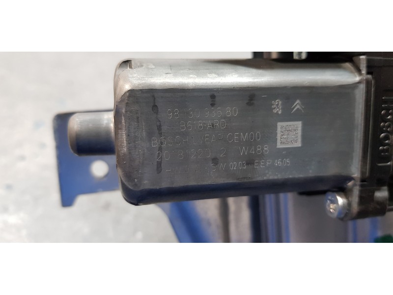 Recambio de elevalunas trasero derecho para citroen c3 feel referencia OEM IAM 9813093580   Recambio de elevalunas trasero derecho para citroen c3 feel referencia OEM IAM 9813093580