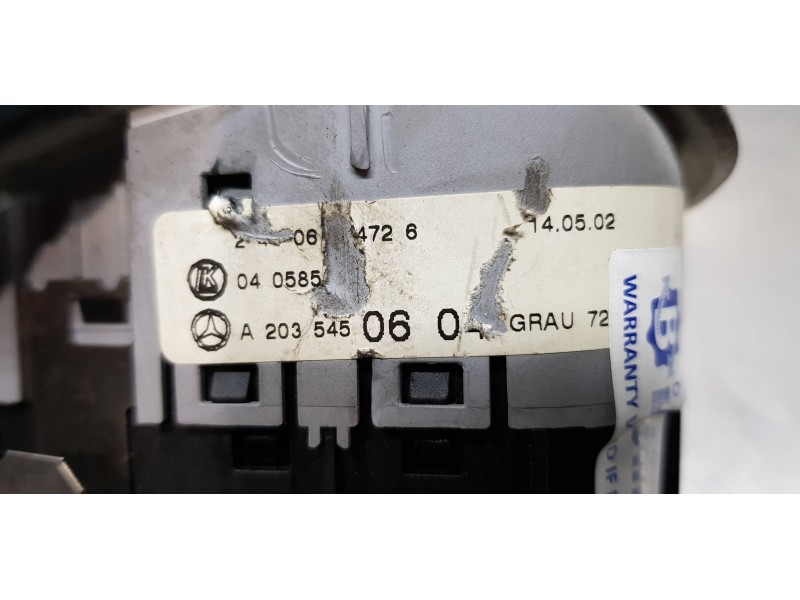Recambio de mando luces para mercedes clase c (w203) berlina 180 compressor (203.046) referencia OEM IAM A2035450604  