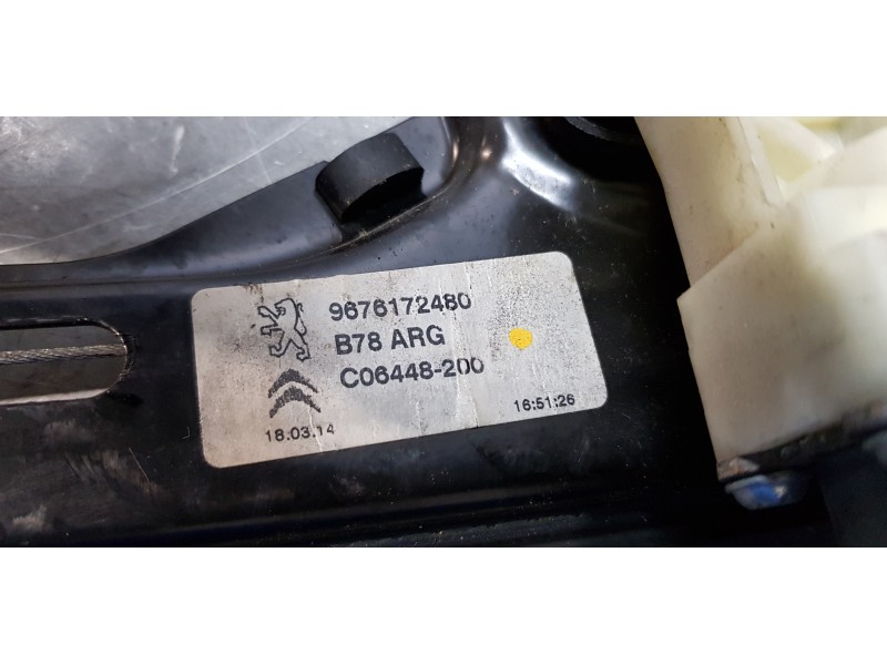 Recambio de elevalunas trasero izquierdo para citroen c4 grand picasso attraction referencia OEM IAM 9675288380   Recambio de elevalunas trasero izquierdo para citroen c4 grand picasso attraction referencia OEM IAM 9675288380