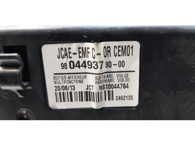 Recambio de pantalla multifuncion para citroen c4 lim. white attraction referencia OEM IAM 9804493780   Recambio de pantalla multifuncion para citroen c4 lim. white attraction referencia OEM IAM 9804493780