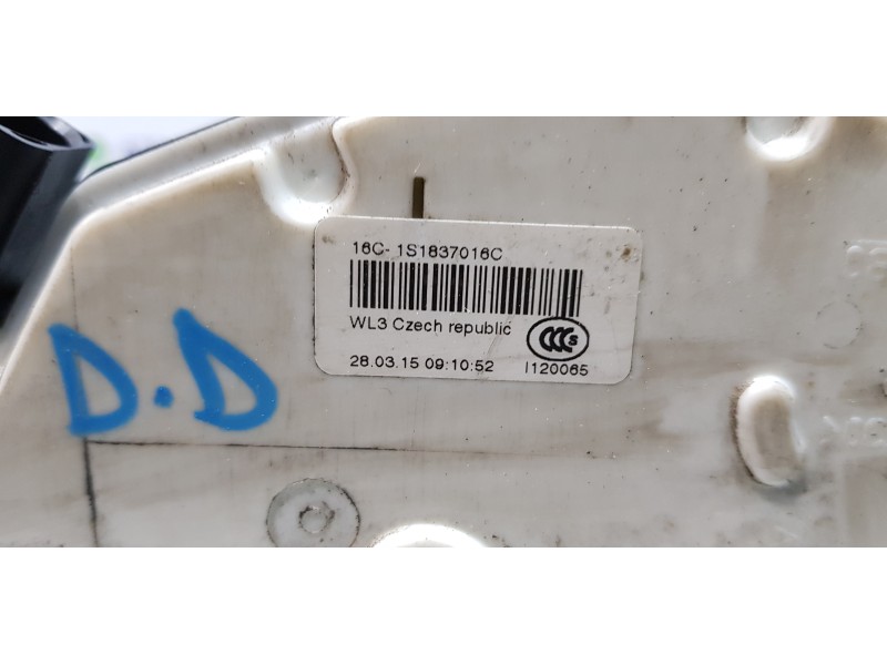 Recambio de cerradura puerta delantera derecha para skoda superb combi (3t5) active referencia OEM IAM 1S1837016C   Recambio de cerradura puerta delantera derecha para skoda superb combi (3t5) active referencia OEM IAM 1S1837016C