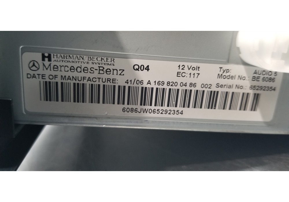 Recambio de sistema audio / radio cd para mercedes clase b (w245) 180 cdi (245.207) referencia OEM IAM A1698200486  