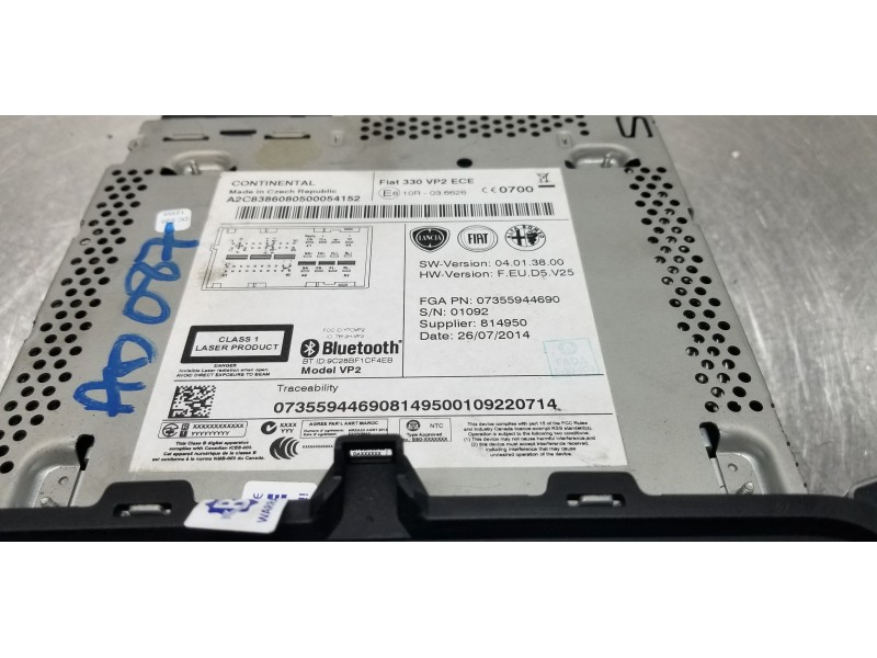 Recambio de pantalla multifuncion para fiat 500 l (330) basic referencia OEM IAM 07355944690 A2C83860805 7355944690 Recambio de pantalla multifuncion para fiat 500 l (330) basic referencia OEM IAM 07355944690 A2C83860805 7355944690