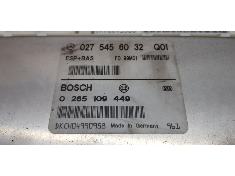 Recambio de centralita abs para mercedes clase a (w168) 170 cdi (168.008) referencia OEM IAM 0275456032   Recambio de centralita abs para mercedes clase a (w168) 170 cdi (168.008) referencia OEM IAM 0275456032
