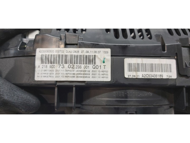 Recambio de cuadro instrumentos para mercedes clase cls (w218) cls 350 cdi be (218.323) referencia OEM IAM A2189007302  