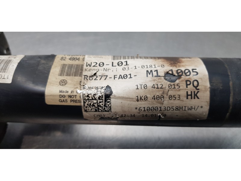 Recambio de amortiguador delantero izquierdo para volkswagen touran (1t2) edition referencia OEM IAM 1T0413031GP 1T0412015PQ  Recambio de amortiguador delantero izquierdo para volkswagen touran (1t2) edition referencia OEM IAM 1T0413031GP 1T0412015PQ