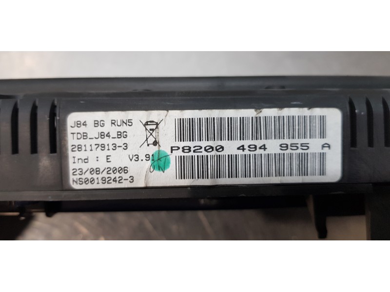 Recambio de cuadro instrumentos para renault scenic ii grand exception referencia OEM IAM 8200494955  