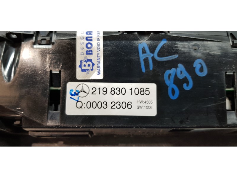 Recambio de mando climatizador para mercedes clase cls (w219) 350 cgi (219.357) referencia OEM IAM 2198301085  