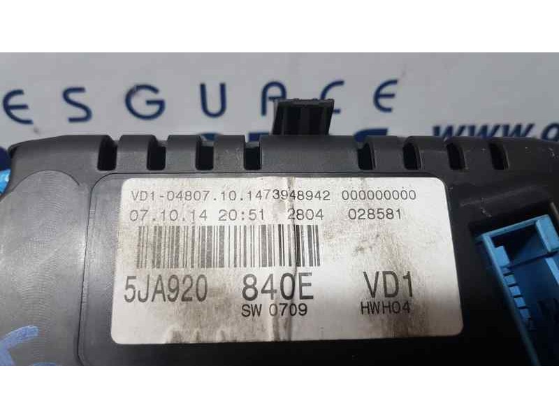 Recambio de cuadro instrumentos para skoda rapid active referencia OEM IAM 5JA920840E   Recambio de cuadro instrumentos para skoda rapid active referencia OEM IAM 5JA920840E