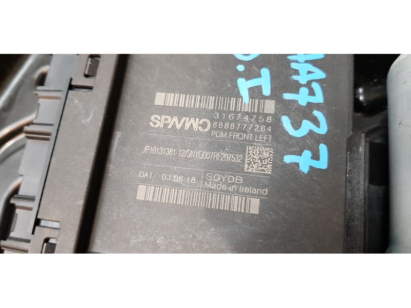 Recambio de elevalunas delantero izquierdo para volvo xc60 r design awd referencia OEM IAM 31674758  
