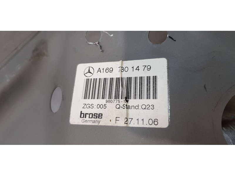 Recambio de elevalunas trasero derecho para mercedes clase a (w169) a 180 cdi (169.007) referencia OEM IAM A1697301479   Recambio de elevalunas trasero derecho para mercedes clase a (w169) a 180 cdi (169.007) referencia OEM IAM A1697301479
