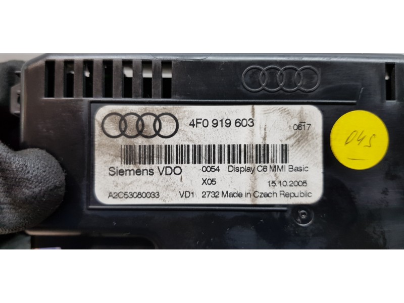 Recambio de pantalla multifuncion para audi a6 berlina (4f2) 2.0 tdi referencia OEM IAM 4F0919603   Recambio de pantalla multifuncion para audi a6 berlina (4f2) 2.0 tdi referencia OEM IAM 4F0919603