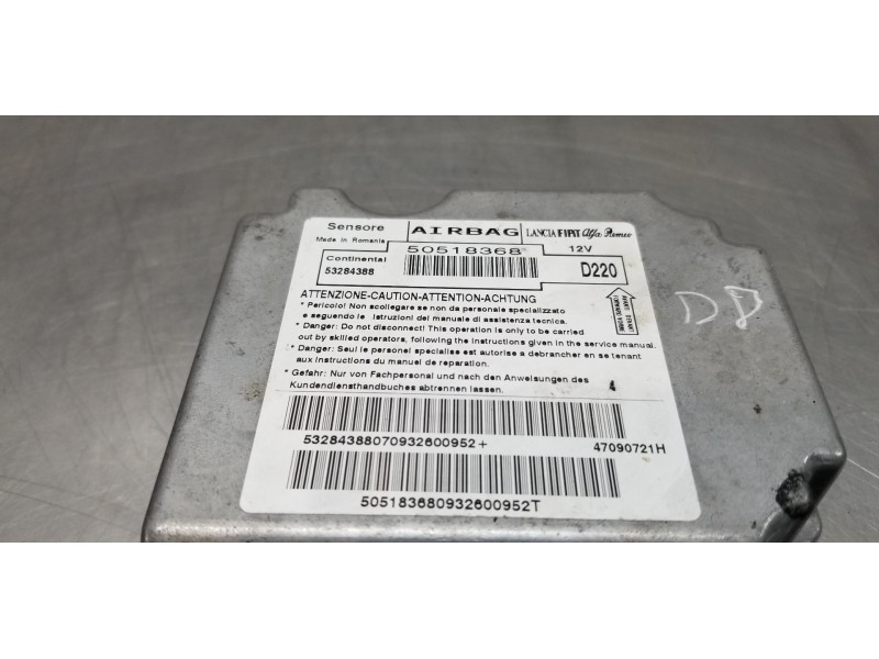 Recambio de centralita airbag para alfa romeo mito (145) junior referencia OEM IAM 50518368 53284388 