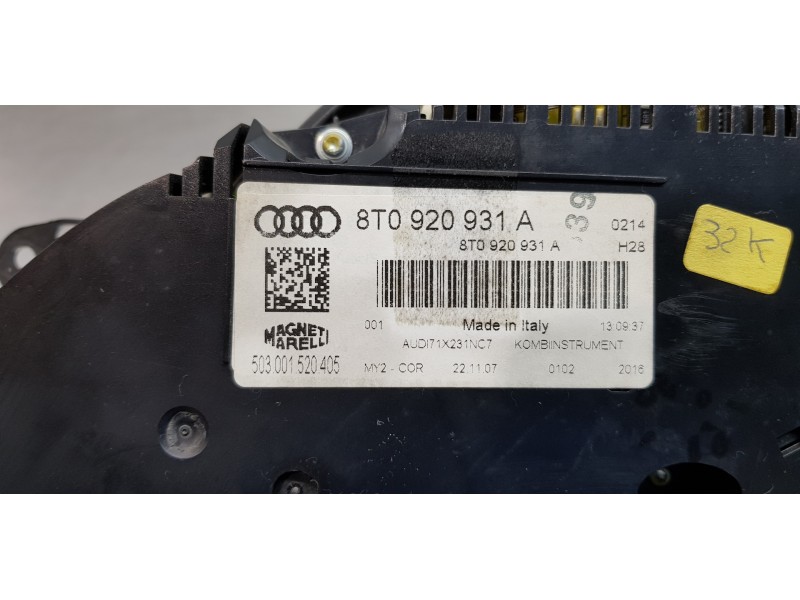 Recambio de cuadro instrumentos para audi a5 coupe (8t) 2.7 tdi referencia OEM IAM 8T0920931A   Recambio de cuadro instrumentos para audi a5 coupe (8t) 2.7 tdi referencia OEM IAM 8T0920931A