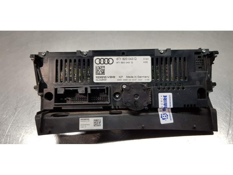 Recambio de mando climatizador para audi a5 coupe (8t) 2.7 tdi referencia OEM IAM 8T1820043AJXZF 8T1820043Q  Recambio de mando climatizador para audi a5 coupe (8t) 2.7 tdi referencia OEM IAM 8T1820043AJXZF 8T1820043Q