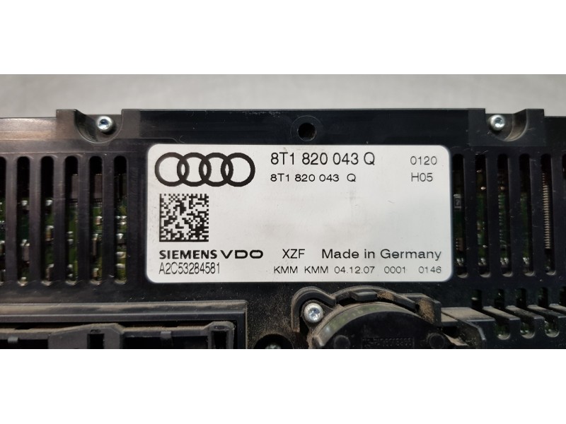 Recambio de mando climatizador para audi a5 coupe (8t) 2.7 tdi referencia OEM IAM 8T1820043AJXZF 8T1820043Q  Recambio de mando climatizador para audi a5 coupe (8t) 2.7 tdi referencia OEM IAM 8T1820043AJXZF 8T1820043Q