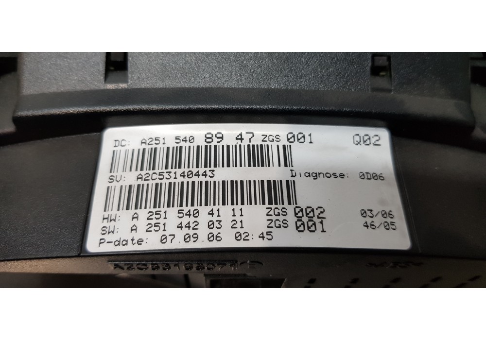 Recambio de cuadro instrumentos para mercedes clase m (w164) 320 cdi 4m edition 10 referencia OEM IAM A2515408947  