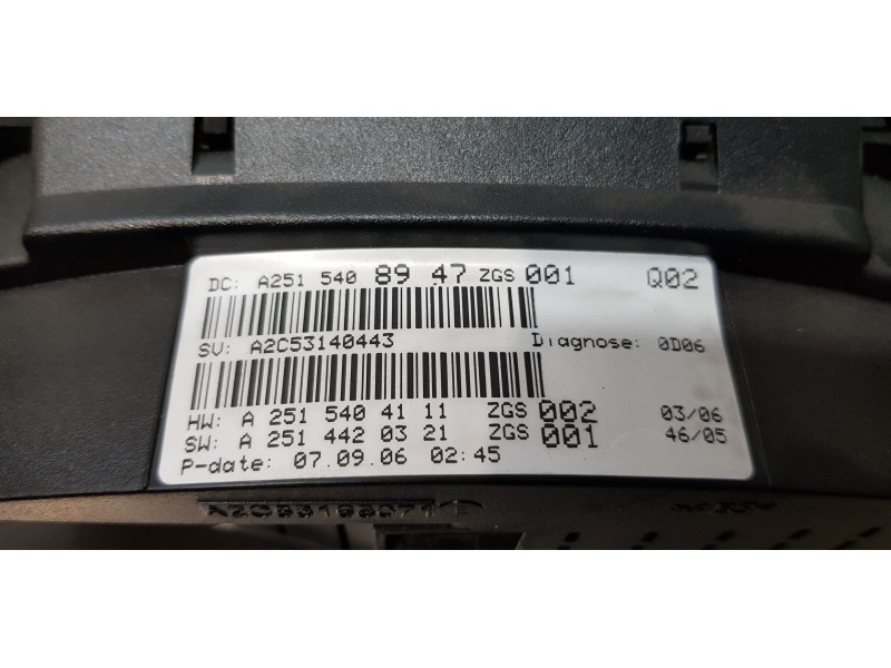 Recambio de cuadro instrumentos para mercedes clase m (w164) 320 cdi 4m edition 10 referencia OEM IAM A2515408947  