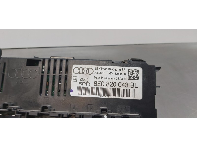 Recambio de mando climatizador para seat exeo berlina (3r2) reference referencia OEM IAM 8E0820043BL   Recambio de mando climatizador para seat exeo berlina (3r2) reference referencia OEM IAM 8E0820043BL