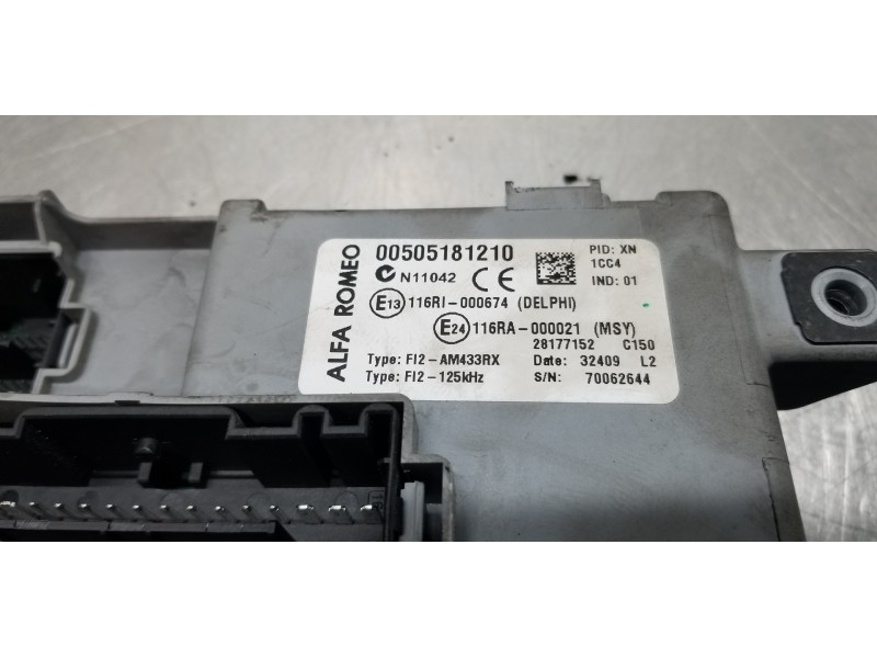 Recambio de modulo confort para alfa romeo mito (145) junior referencia OEM IAM 50518121 00505181210  Recambio de modulo confort para alfa romeo mito (145) junior referencia OEM IAM 50518121 00505181210