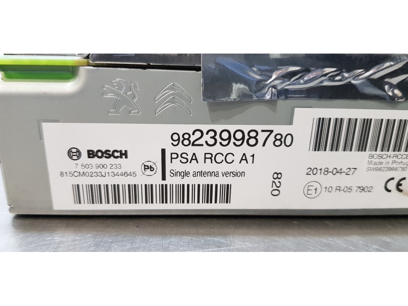 Recambio de sistema audio / radio cd para citroen c4 cactus live referencia OEM IAM 9823998780   Recambio de sistema audio / radio cd para citroen c4 cactus live referencia OEM IAM 9823998780