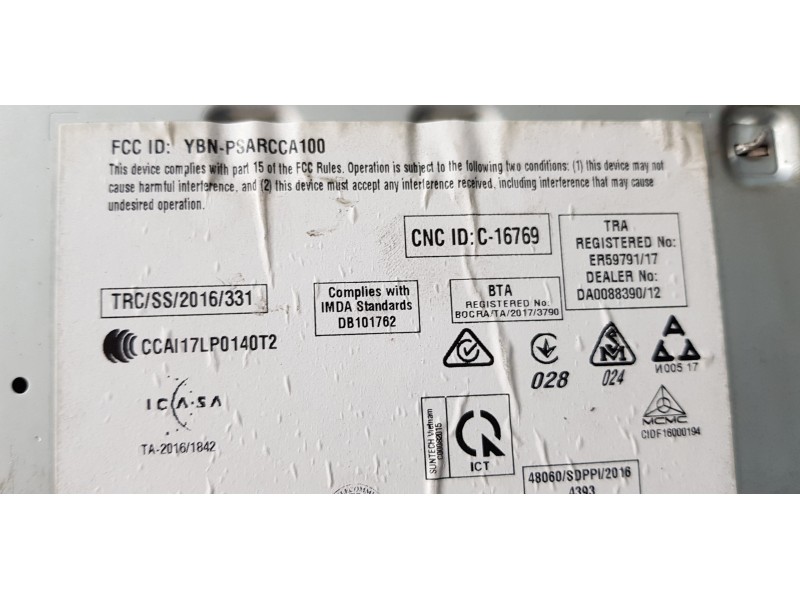 Recambio de sistema audio / radio cd para citroen c4 cactus live referencia OEM IAM 9823998780   Recambio de sistema audio / radio cd para citroen c4 cactus live referencia OEM IAM 9823998780