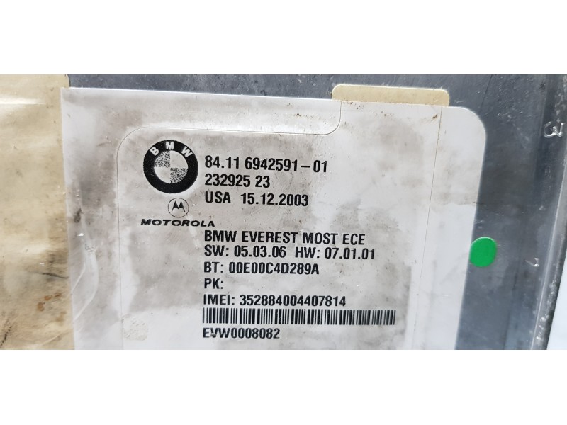 Recambio de modulo electronico para bmw serie 5 berlina (e60) 530d referencia OEM IAM 84116942591   Recambio de modulo electronico para bmw serie 5 berlina (e60) 530d referencia OEM IAM 84116942591