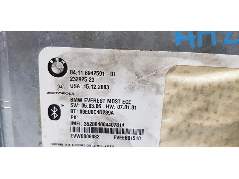 Recambio de modulo electronico para bmw serie 5 berlina (e60) 530d referencia OEM IAM 84116942591   Recambio de modulo electronico para bmw serie 5 berlina (e60) 530d referencia OEM IAM 84116942591