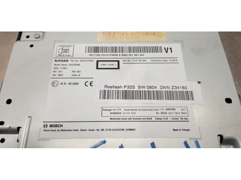 Recambio de sistema navegacion gps para nissan qashqai (j11) acenta referencia OEM IAM 259157FW0A   Recambio de sistema navegacion gps para nissan qashqai (j11) acenta referencia OEM IAM 259157FW0A