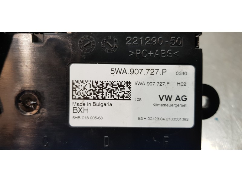 Recambio de centralita calefaccion para seat leon sportstourer (kl8) xcellence referencia OEM IAM 5WA907727P  