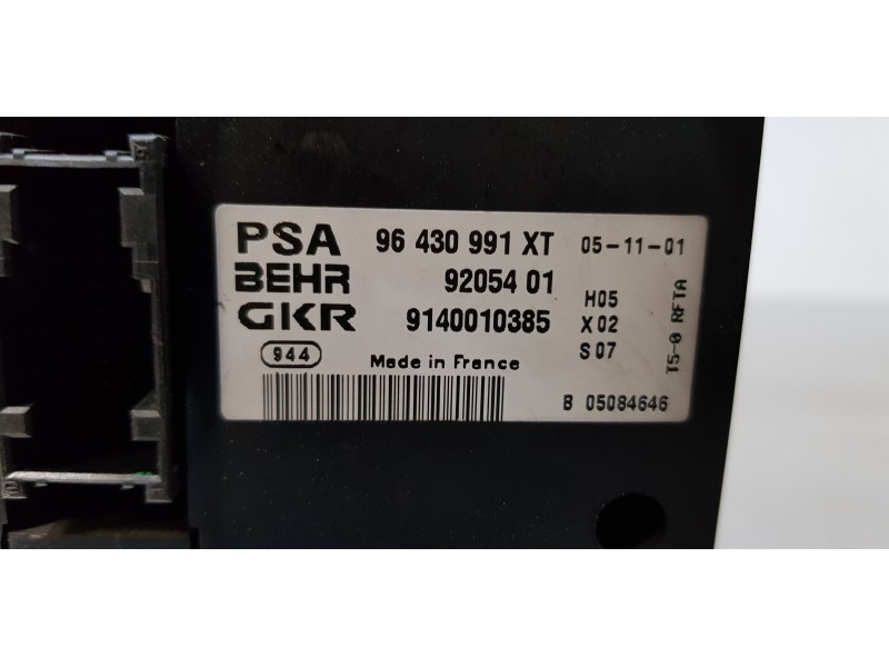 Recambio de mando climatizador para peugeot 307 (s1) xt referencia OEM IAM 96430991XT   Recambio de mando climatizador para peugeot 307 (s1) xt referencia OEM IAM 96430991XT