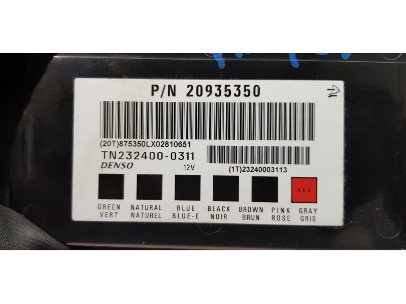 Recambio de modulo confort para opel antara enjoy 4x4 referencia OEM IAM 20935350 TN2324000311  Recambio de modulo confort para opel antara enjoy 4x4 referencia OEM IAM 20935350 TN2324000311