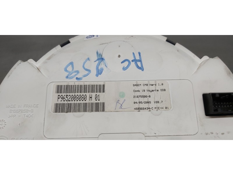 Recambio de cuadro instrumentos para citroen c3 pluriel 1.6 16v sensodrive referencia OEM IAM 9652008080  