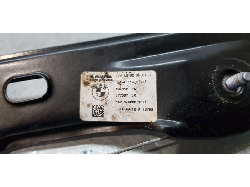 Recambio de elevalunas trasero derecho para bmw serie 1 lim. (f20) 116d efficientdynamics edition referencia OEM IAM 7242556  