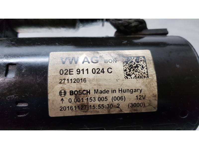 Recambio de motor arranque para volkswagen caddy ocio comfortline bmt referencia OEM IAM 02E911024CX   Recambio de motor arranque para volkswagen caddy ocio comfortline bmt referencia OEM IAM 02E911024CX