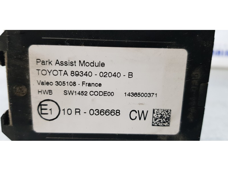 Recambio de modulo electronico para toyota auris touring sports (e18) hybrid advance referencia OEM IAM 8934002040B   Recambio de modulo electronico para toyota auris touring sports (e18) hybrid advance referencia OEM IAM 8934002040B
