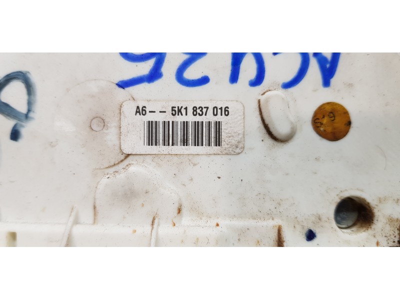 Recambio de cerradura puerta delantera derecha para volkswagen golf vi (5k1) advance referencia OEM IAM 5K1837016J   Recambio de cerradura puerta delantera derecha para volkswagen golf vi (5k1) advance referencia OEM IAM 5K1837016J