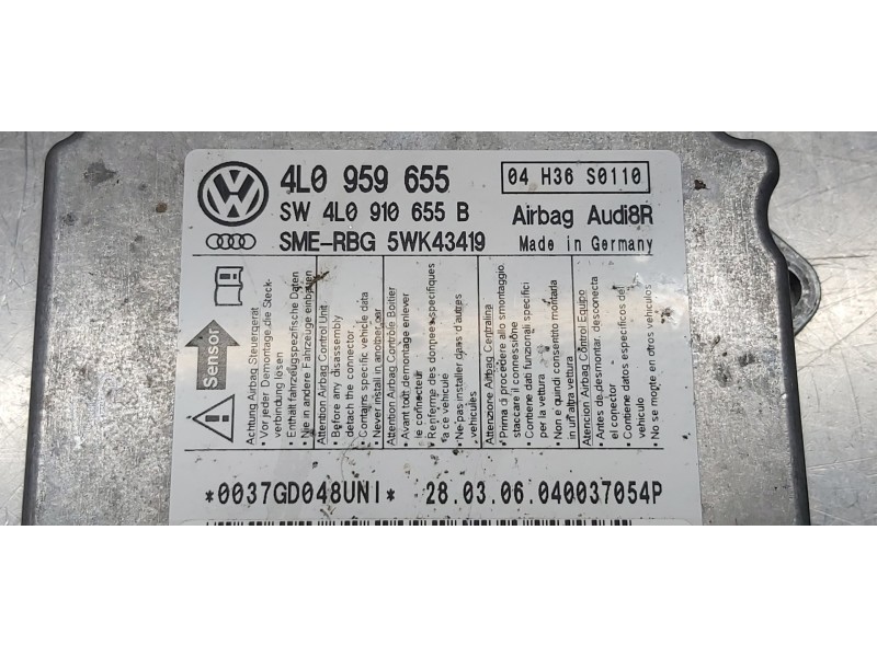 Recambio de centralita airbag para audi q7 (4l) 3.0 tdi referencia OEM IAM 4L0959655 4L0959655B 